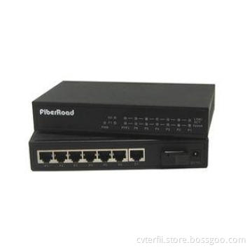 1 Port FX 7 Port TP Fiber Optic Switches Transceiver With C
